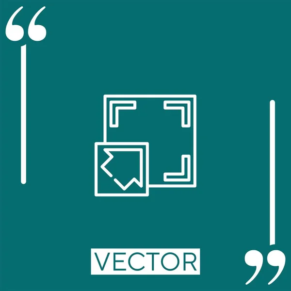 Icono Vector Pantalla Completa Icono Lineal Línea Carrera Editable — Vector de stock