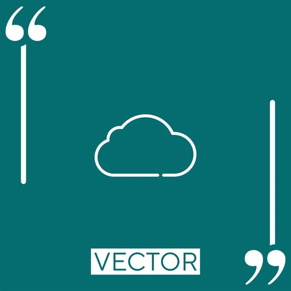 Icône Vectorielle Nuage Icône Linéaire Ligne Course Modifiable — Image vectorielle
