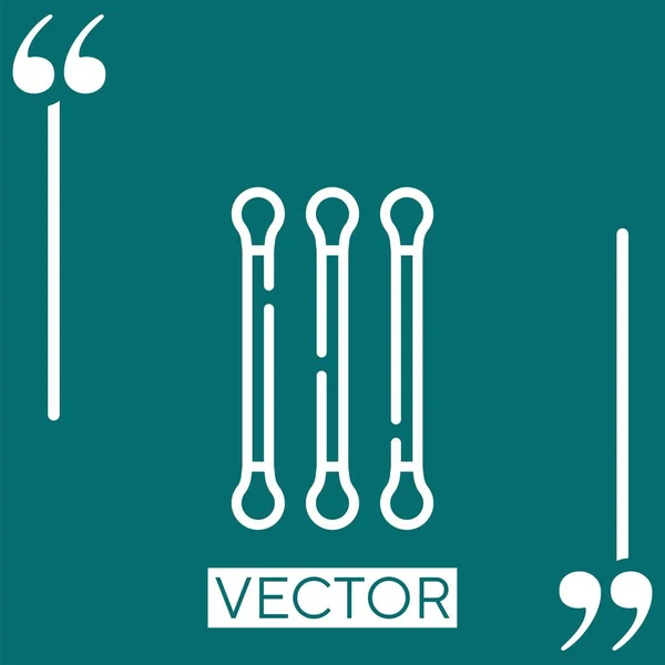 Boutons Coton Icône Vectorielle Icône Linéaire Ligne Course Modifiable — Image vectorielle
