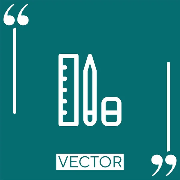 Ícone Vetorial Ferramentas Ícone Linear Linha Curso Editável — Vetor de Stock