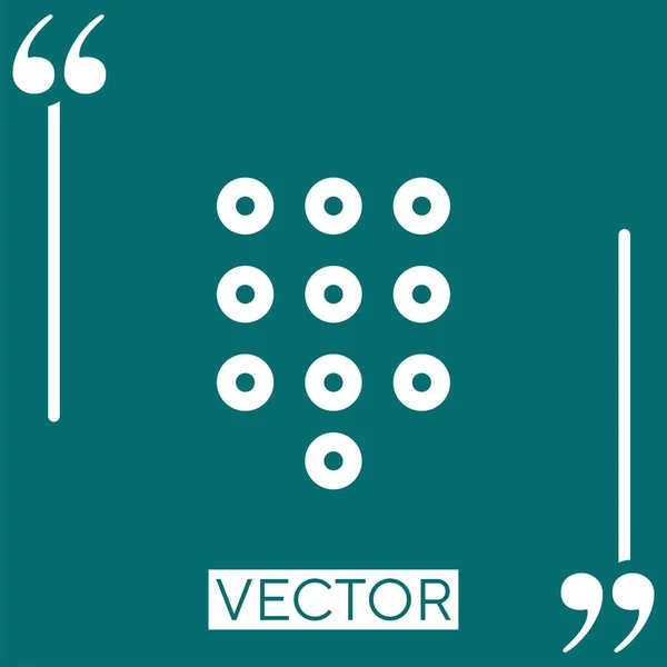 Ícone Vetor Discagem Ícone Linear Linha Curso Editável — Vetor de Stock