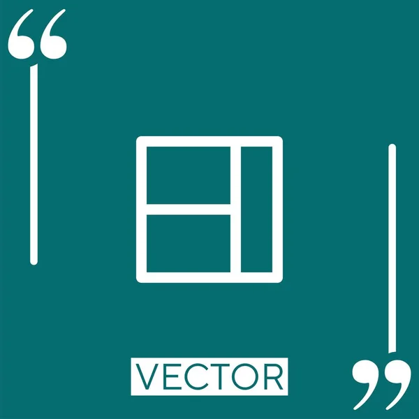 Ícone Layout Vector Ícone Linear Linha Curso Editável — Vetor de Stock