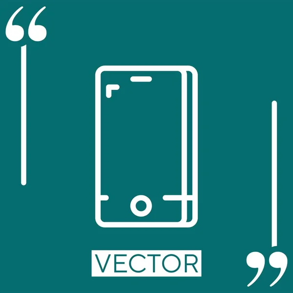 Ícone Vetor Iphone Ícone Linear Linha Curso Editável — Vetor de Stock