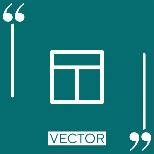 Layout Vector Icon Icono Lineal Línea Carrera Editable — Archivo Imágenes Vectoriales