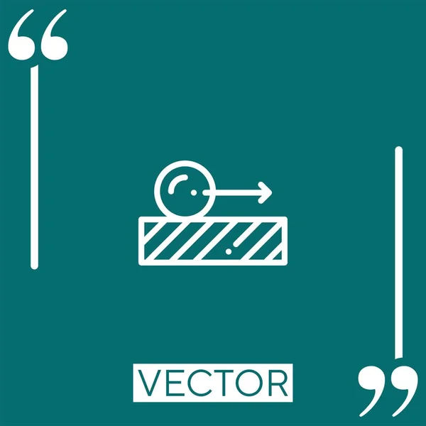 Ícone Vetor Movimento Ícone Linear Linha Curso Editável — Vetor de Stock