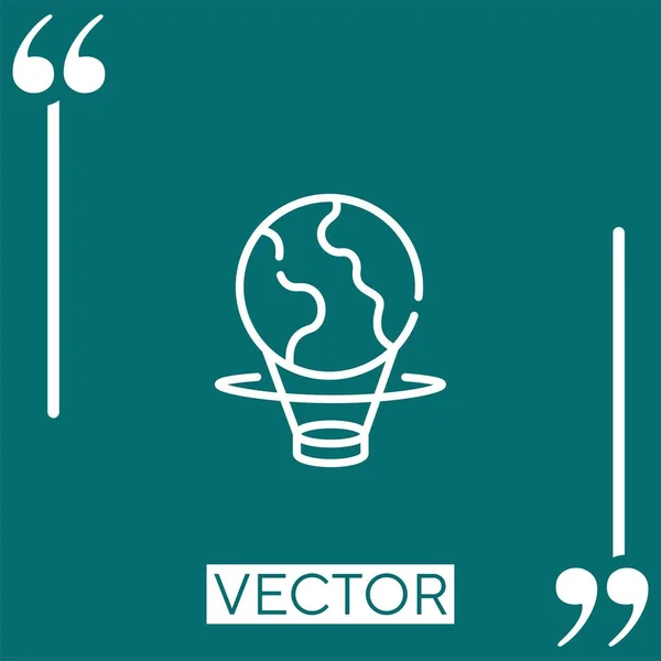 Ícone Vetor Projeto Ícone Linear Linha Curso Editável — Vetor de Stock