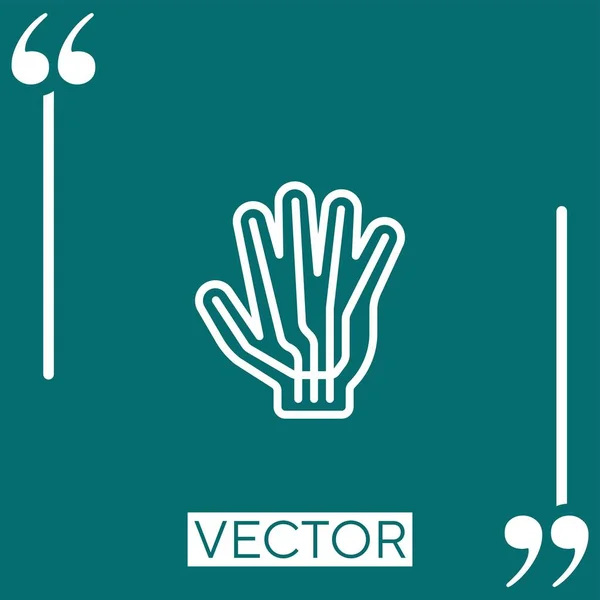 Нервы Векторная Иконка Линейная Икона Редактируемая Линия Хода — стоковый вектор