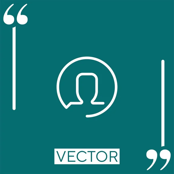 Иконка Пользователя Вектора Линейная Редактируемая Линия Хода — стоковый вектор