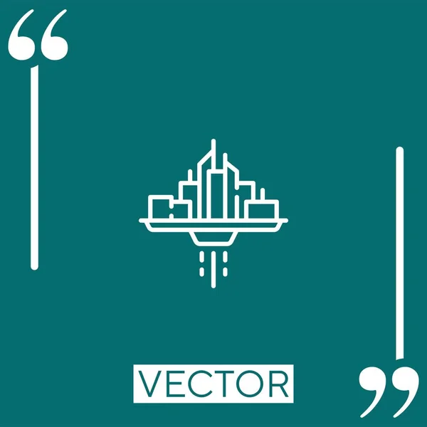 City Vector Icon Icono Lineal Línea Carrera Editable — Archivo Imágenes Vectoriales