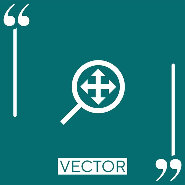 Mover Icono Vectorial Icono Lineal Línea Acariciada Editable — Vector de stock