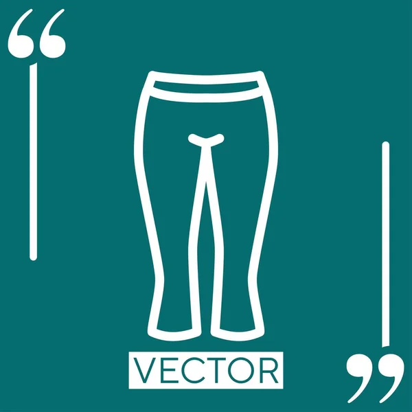 Pantalones Vector Icono Icono Lineal Línea Carrera Editable — Vector de stock