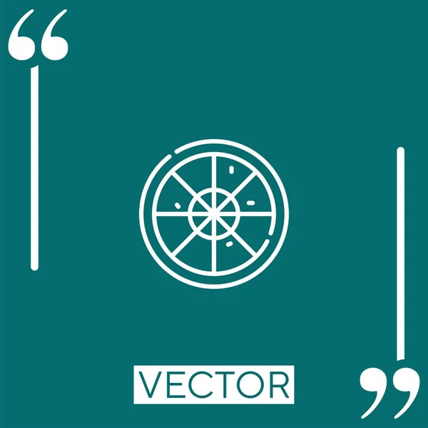 Ícone Vetorial Radar Ícone Linear Linha Encadeada Editável — Vetor de Stock