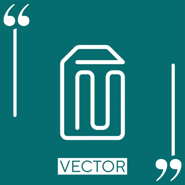 Ícone Vetor Lixo Ícone Linear Linha Curso Editável — Vetor de Stock