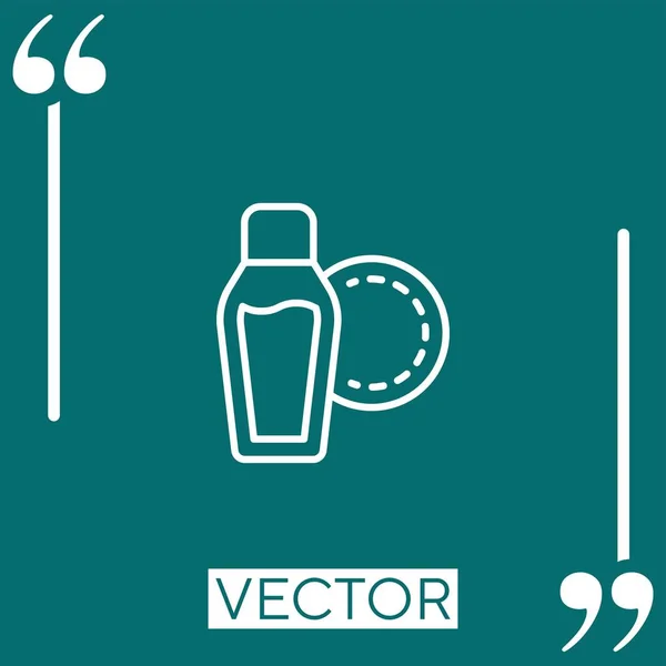 Makeup Remover Vector Icon Icona Lineare Linea Tracciata Modificabile — Vettoriale Stock