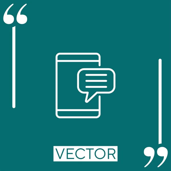 Texto Vector Icono Icono Lineal Línea Carrera Editable — Archivo Imágenes Vectoriales
