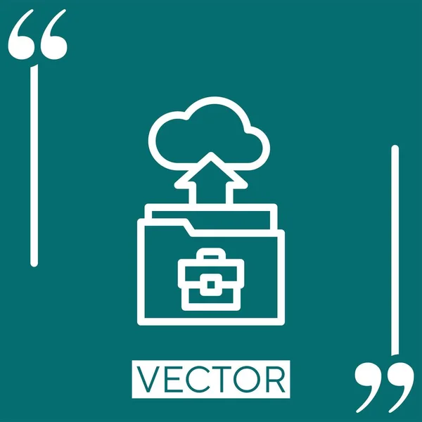 Ícone Vetor Upload Ícone Linear Linha Encadeada Editável — Vetor de Stock