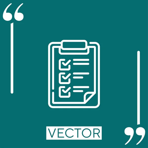 Call Center Vector Icon Icono Lineal Línea Carrera Editable — Vector de stock