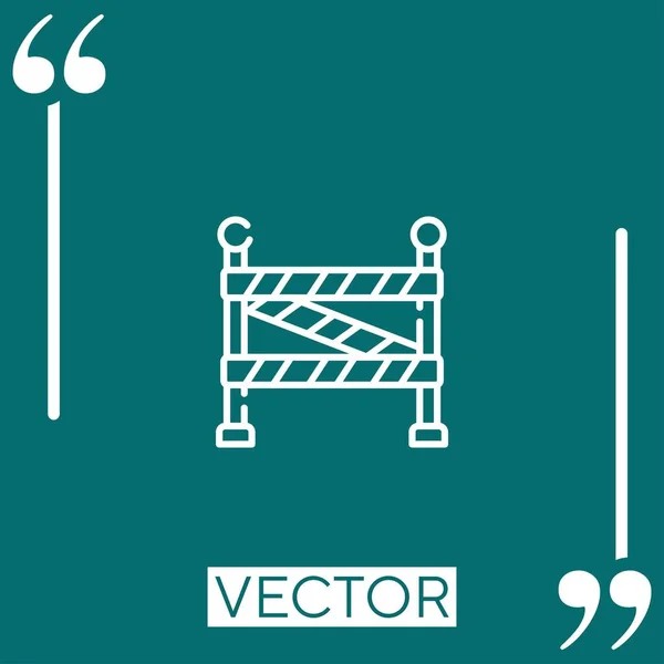 Ícone Vetorial Cautela Ícone Linear Linha Encadeada Editável — Vetor de Stock