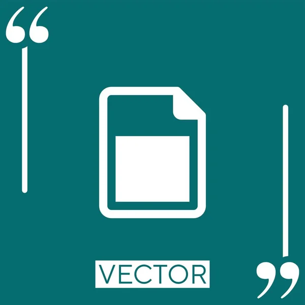 Bestanden Vector Icoon Lineair Icoon Aanpasbare Slaglijn — Stockvector