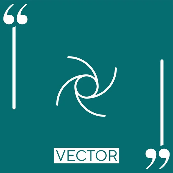 Ícone Vetor Furacão Ícone Linear Linha Encadeada Editável — Vetor de Stock