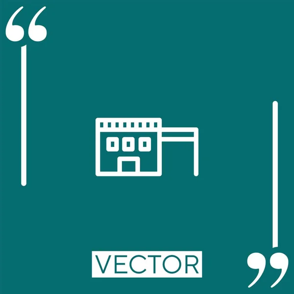 Ícone Vetor Casa Ícone Linear Linha Encadeada Editável — Vetor de Stock