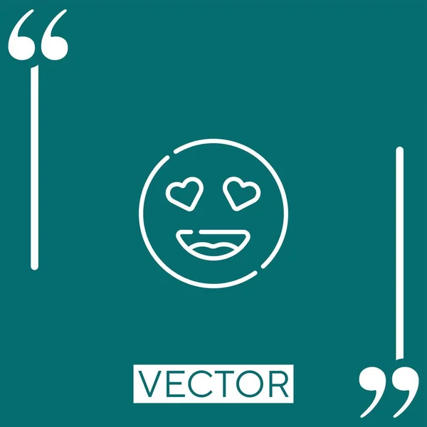 Verliebte Vektorsymbol Lineares Symbol Bearbeitbare Strichlinie — Stockvektor