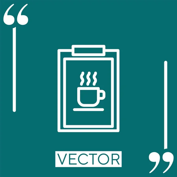 Menu Icône Vectorielle Icône Linéaire Ligne Caressée Modifiable — Image vectorielle