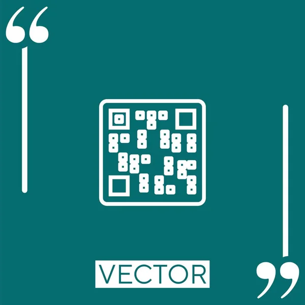 Vektorsymbol Lineares Symbol Bearbeitbare Strichlinie — Stockvektor