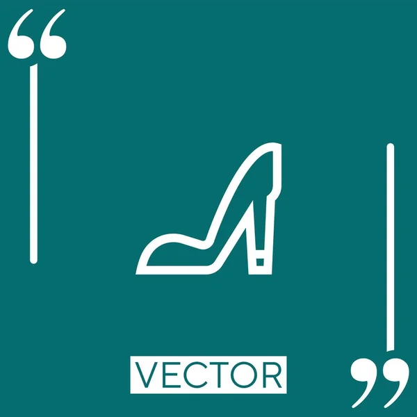 Zapatos Vector Icono Icono Lineal Línea Acariciada Editable — Vector de stock