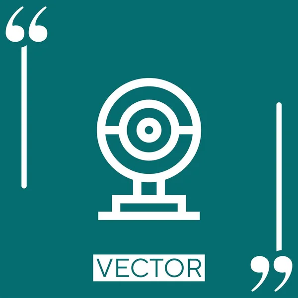 Webcam Vektor Symbol Lineares Symbol Bearbeitbare Strichlinie — Stockvektor