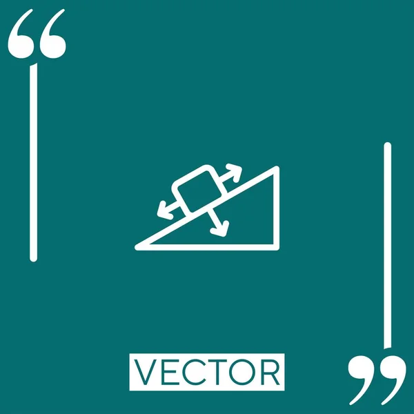 Ícone Vetor Atrito Ícone Linear Linha Encadeada Editável —  Vetores de Stock