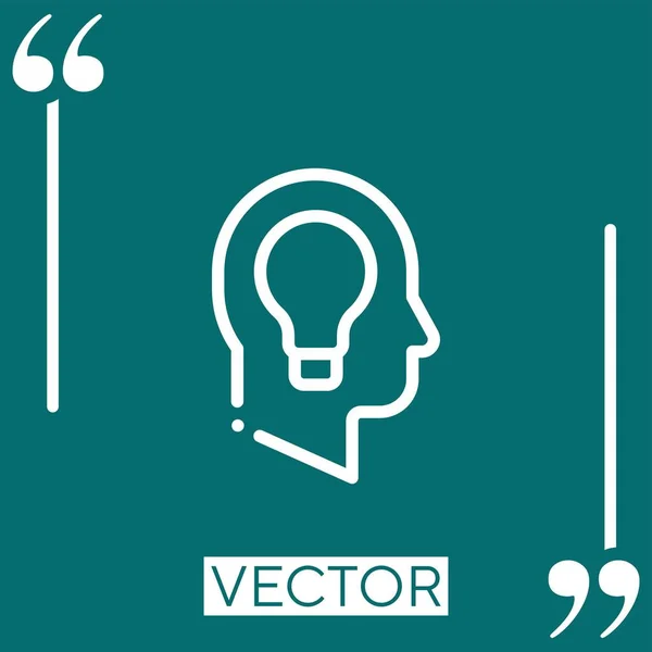 Ícone Vetor Ideia Ícone Linear Linha Encadeada Editável — Vetor de Stock