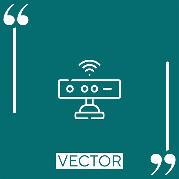 Kinect Vetor Ícone Ícone Linear Linha Curso Editável — Vetor de Stock