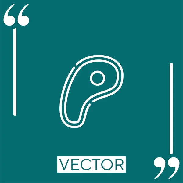 Meat Vector Icon Linear Icon Editable Stroke Line — Stock Vector