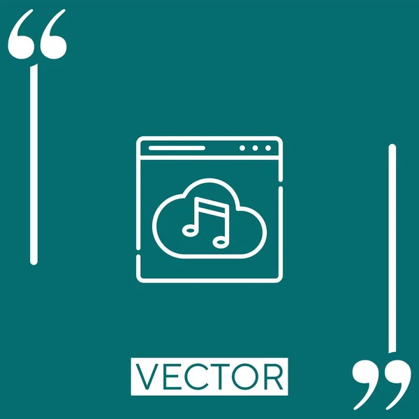 Иконка Музыкального Вектора Редактируемая Линия Хода — стоковый вектор