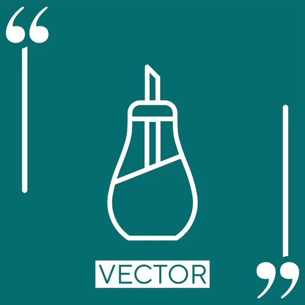 Ícone Vetor Tigela Açúcar Ícone Linear Linha Curso Editável — Vetor de Stock