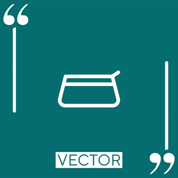 Pencil Case Vector Icon Icono Lineal Línea Carrera Editable — Vector de stock