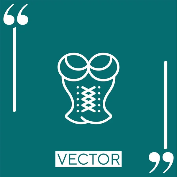 Corset Icône Vectorielle Icône Linéaire Ligne Course Modifiable — Image vectorielle