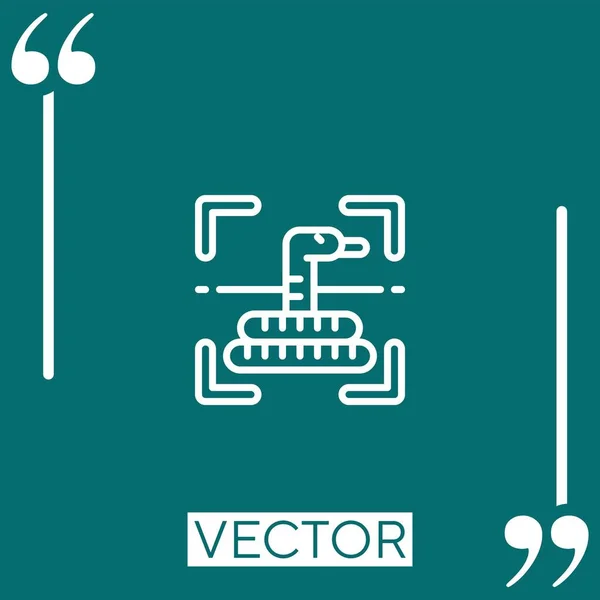 Herping Icône Vectorielle Icône Linéaire Ligne Course Modifiable — Image vectorielle