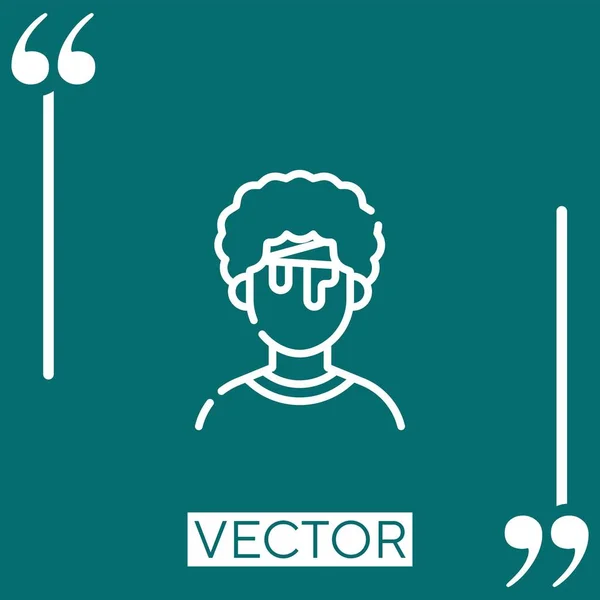 Hombre Lesionado Icono Vectorial Icono Lineal Línea Acariciada Editable — Archivo Imágenes Vectoriales