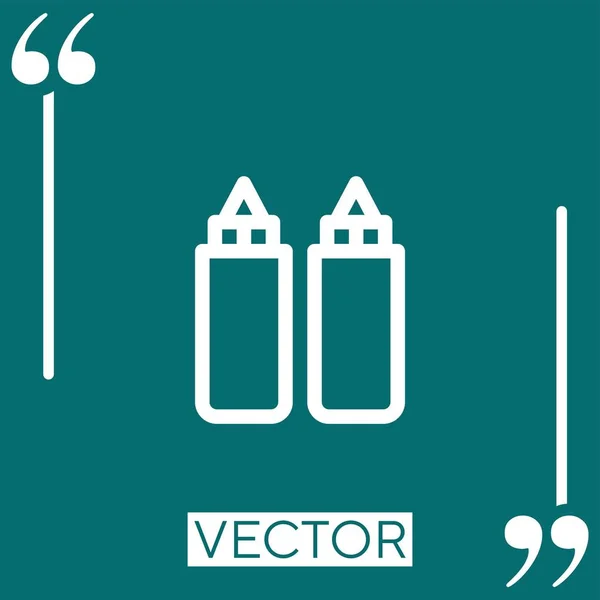 Ketchup Vektor Ikon Lineáris Ikon Szerkeszthető Simított Vonal — Stock Vector