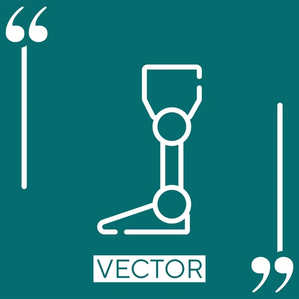 Prótesis Vector Icono Icono Lineal Línea Acariciada Editable — Archivo Imágenes Vectoriales