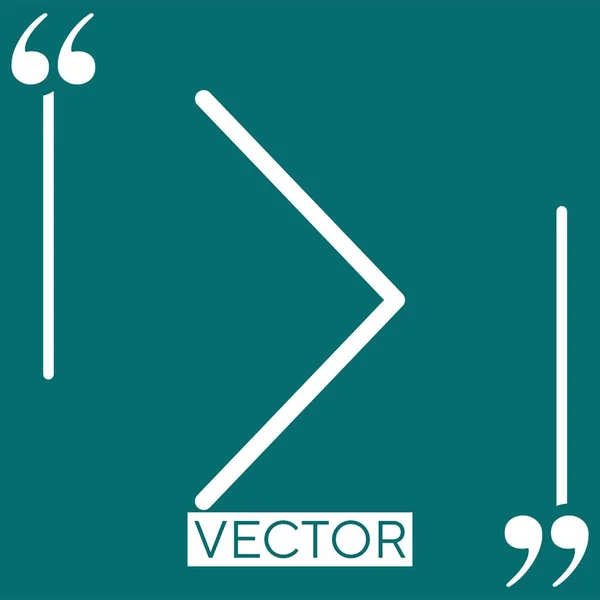 Icono Del Vector Derecho Icono Lineal Línea Acariciada Editable — Archivo Imágenes Vectoriales