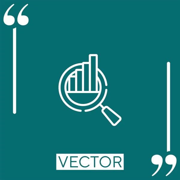 Ícone Vetor Pesquisa Ícone Linear Linha Curso Editável — Vetor de Stock