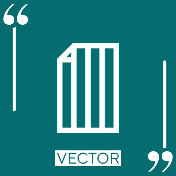 Strandtuch Vektor Symbol Lineares Symbol Bearbeitbare Strichlinie — Stockvektor