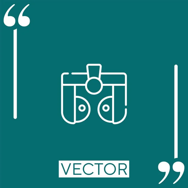 Foroptero Vektorsymbol Lineares Symbol Bearbeitbare Strichlinie — Stockvektor