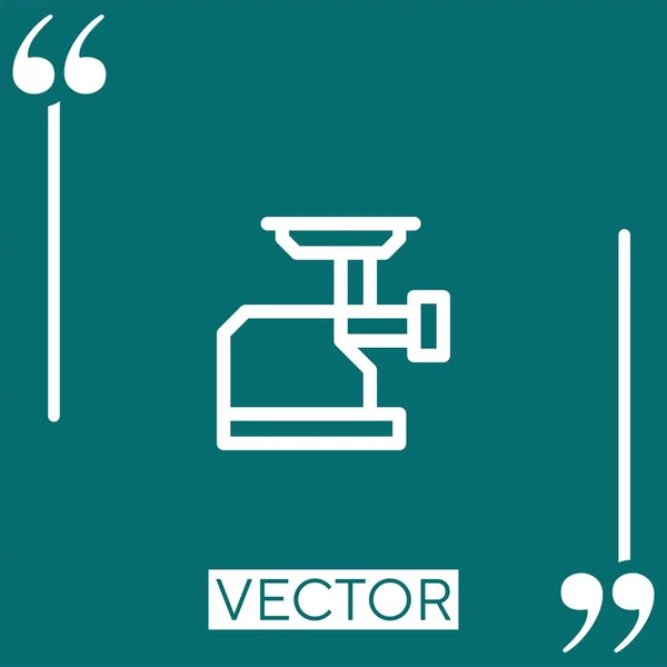 Meat Grinder Vector Icon Linear Icon Editable Stroked Line — Stock Vector