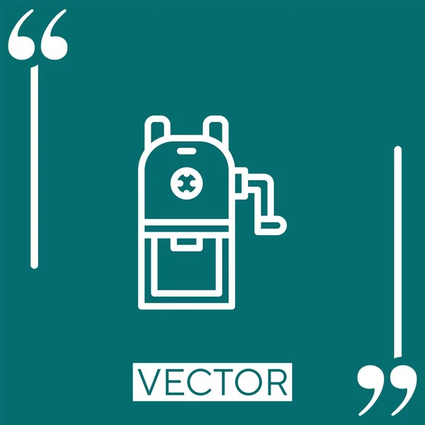 Иконка Точилка Вектора Линейная Редактируемая Линия — стоковый вектор