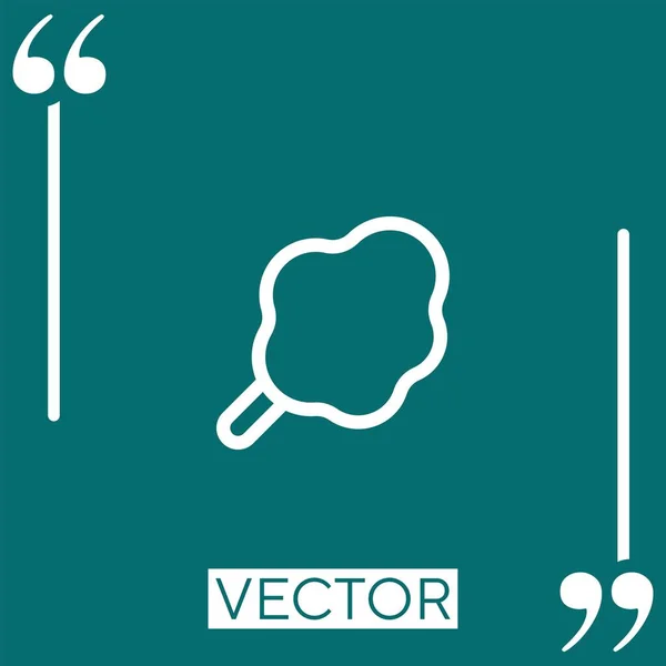Zuckerwatte Vektor Symbol Lineares Symbol Bearbeitbare Strichlinie — Stockvektor