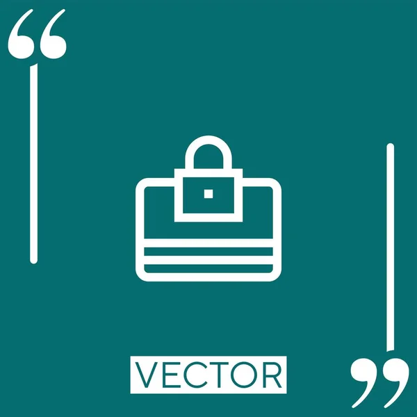 Tarjeta Crédito Icono Vectorial Icono Lineal Línea Acariciada Editable — Vector de stock